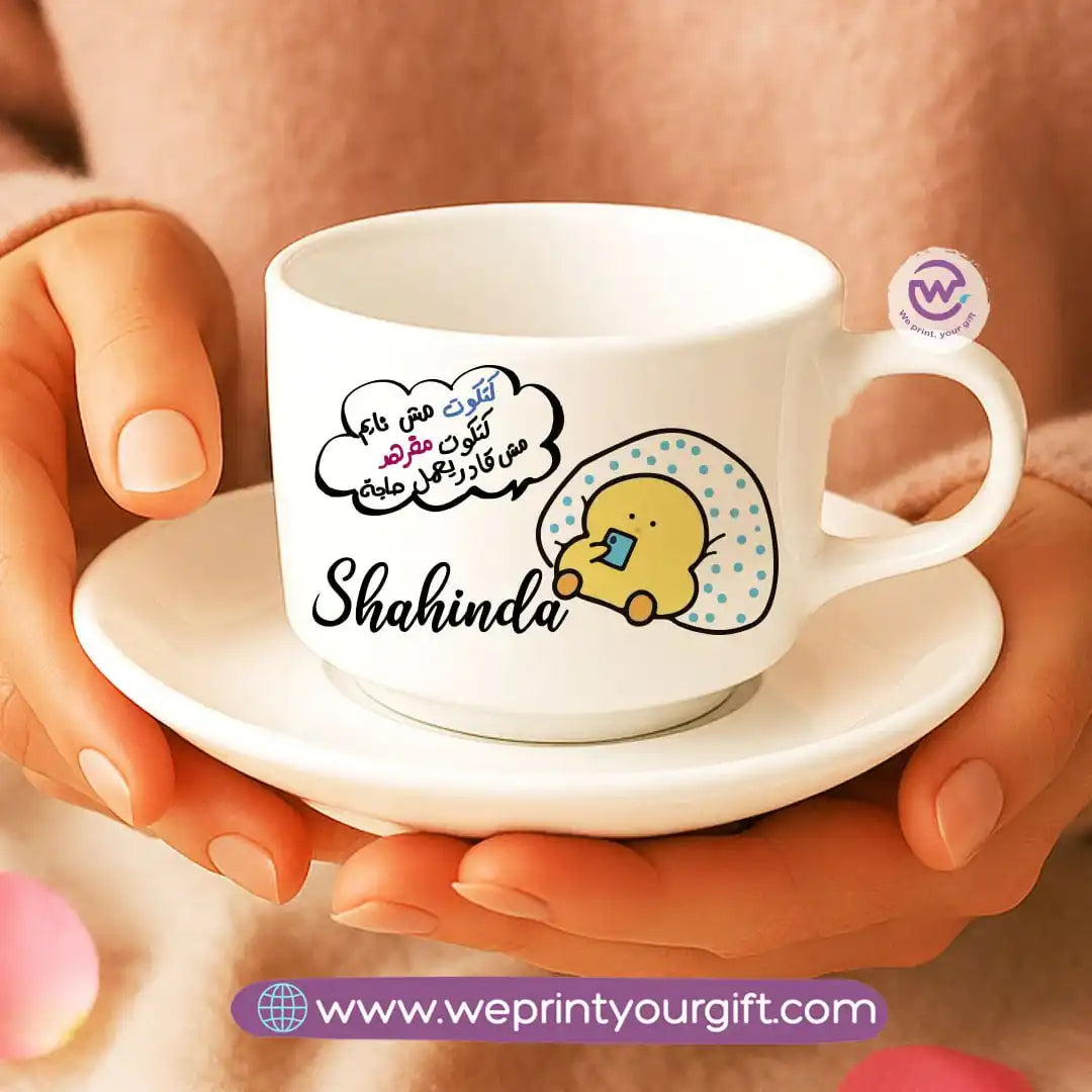 Custom Coffee Cup- Chick comic