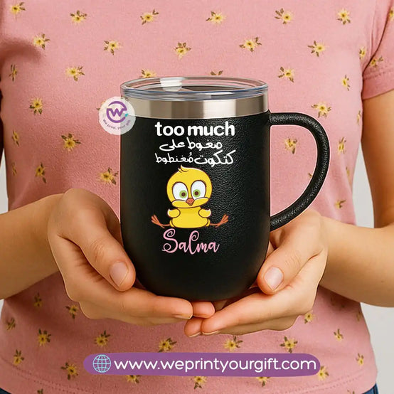 Thermal mug with acrylic lid- Comics