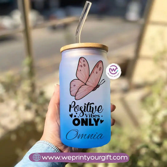 Frosted mug with straw- Motivation