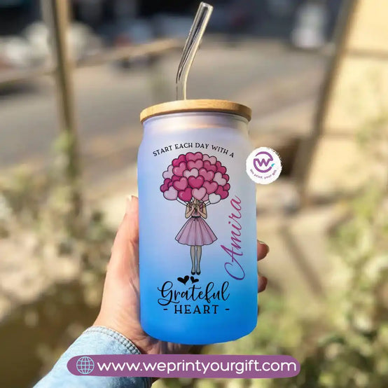 Frosted mug with straw- Motivation