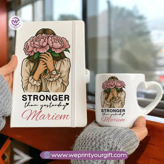 Motivation Set ( Heart handle mug +Notebook)