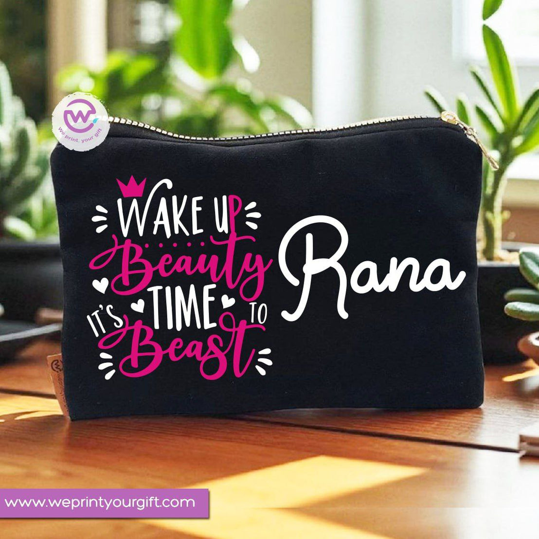 Makeup Tools Theme Makeup Bag & Pencil Case – Stylish Cotton Pouch