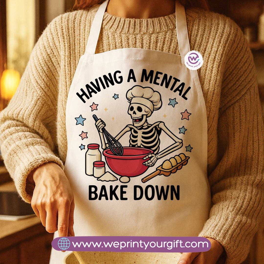 Spooky Halloween Apron – Custom Heavy Cotton Kitchen Apron with Front Pocket