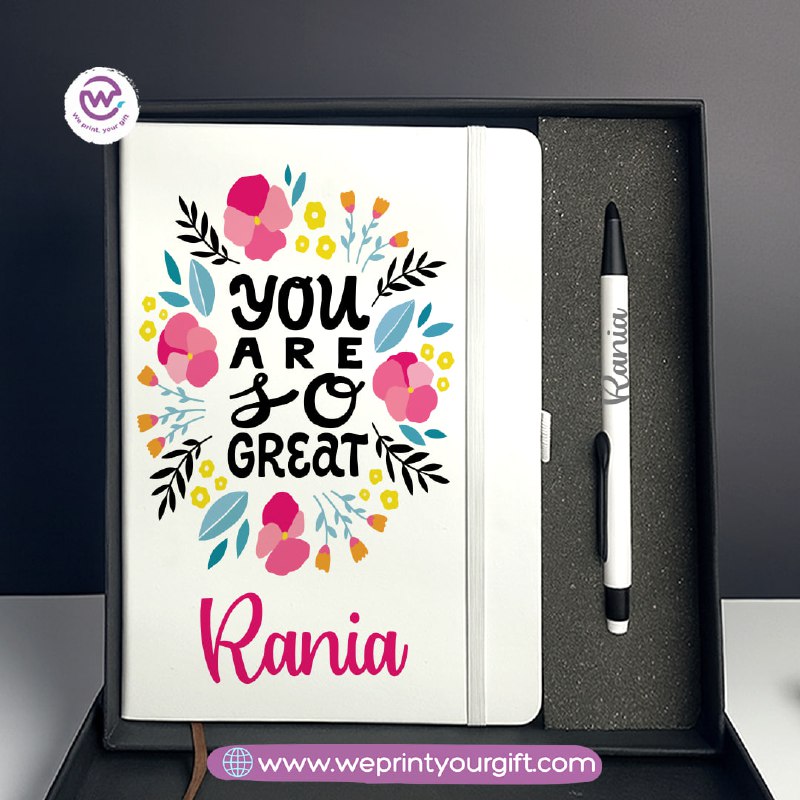 Inspiring Personalized Gift Box with Custom Notebook & Metal Pen