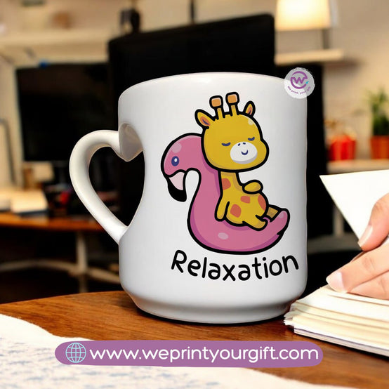 Personalized Mug-Heart handle mug- Summer