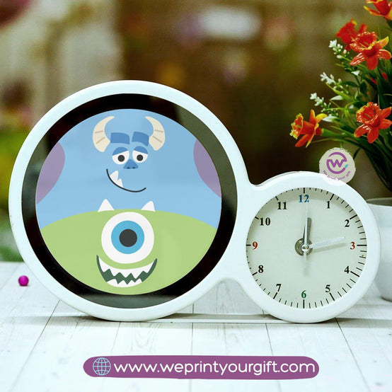 Round Magic Mirror with Clock – Monsters Inc Edition