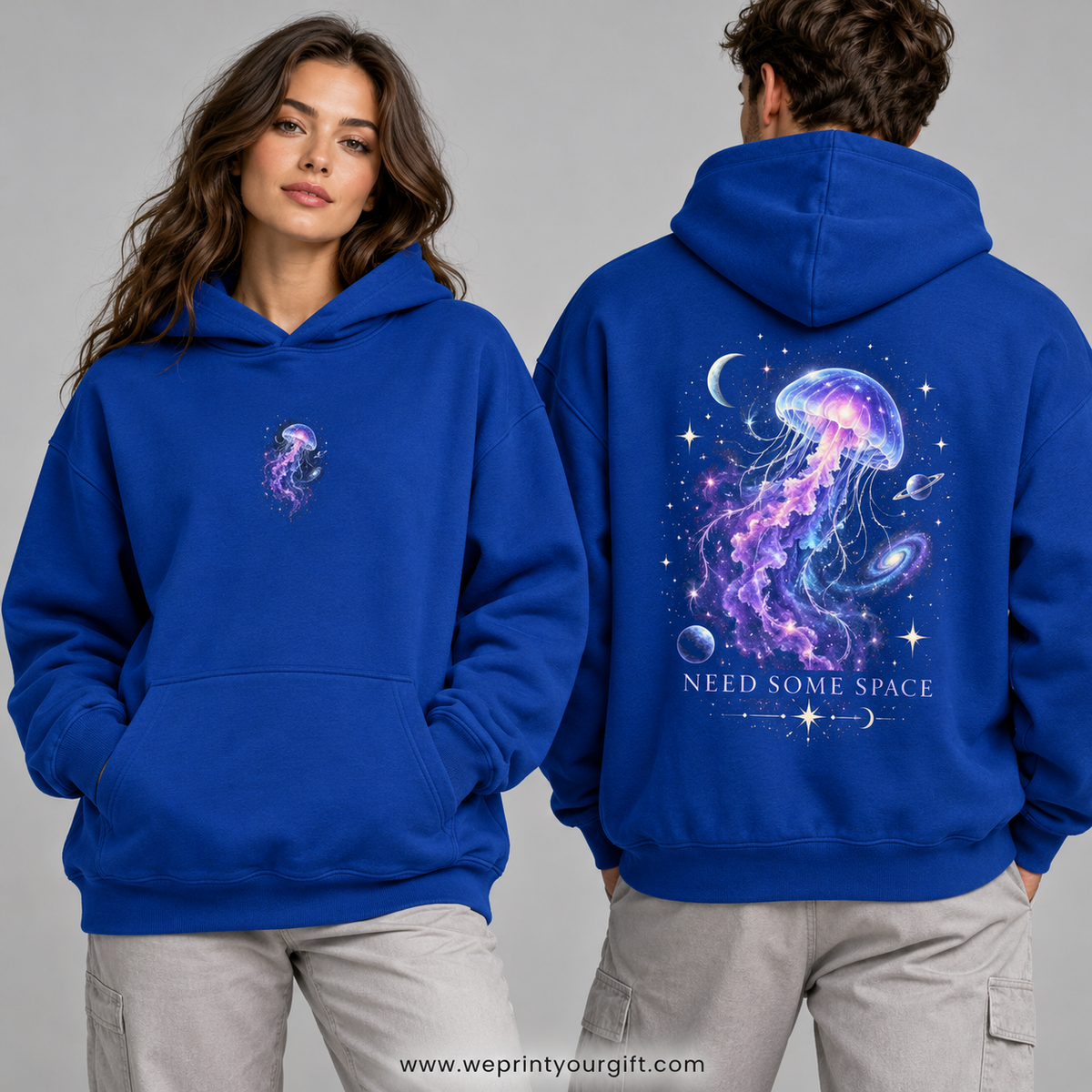 Unisex "Need Some Space" Hoodie - Premium Melton Cotton