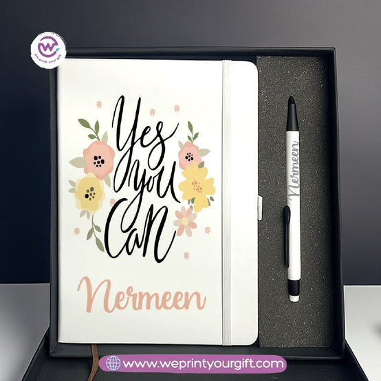 Inspiring Personalized Gift Box with Custom Notebook & Metal Pen