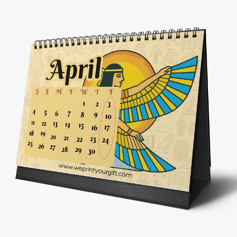 Egyptian Pharaonic Desk Calendar 2026