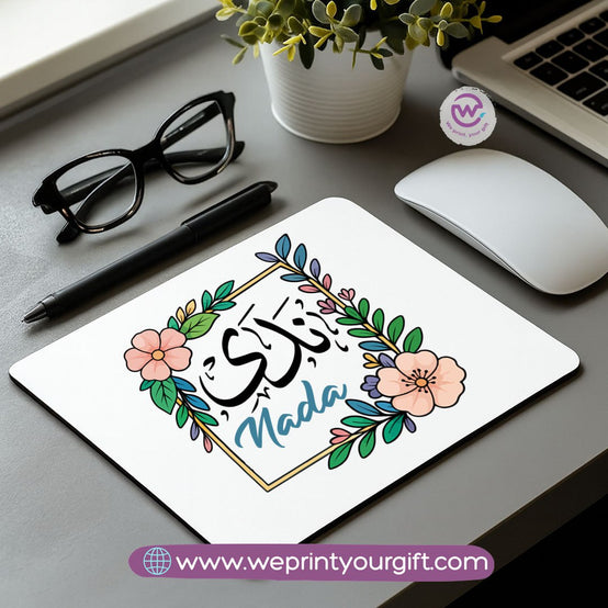 Personalized Mouse Pad with Name – Floral Design