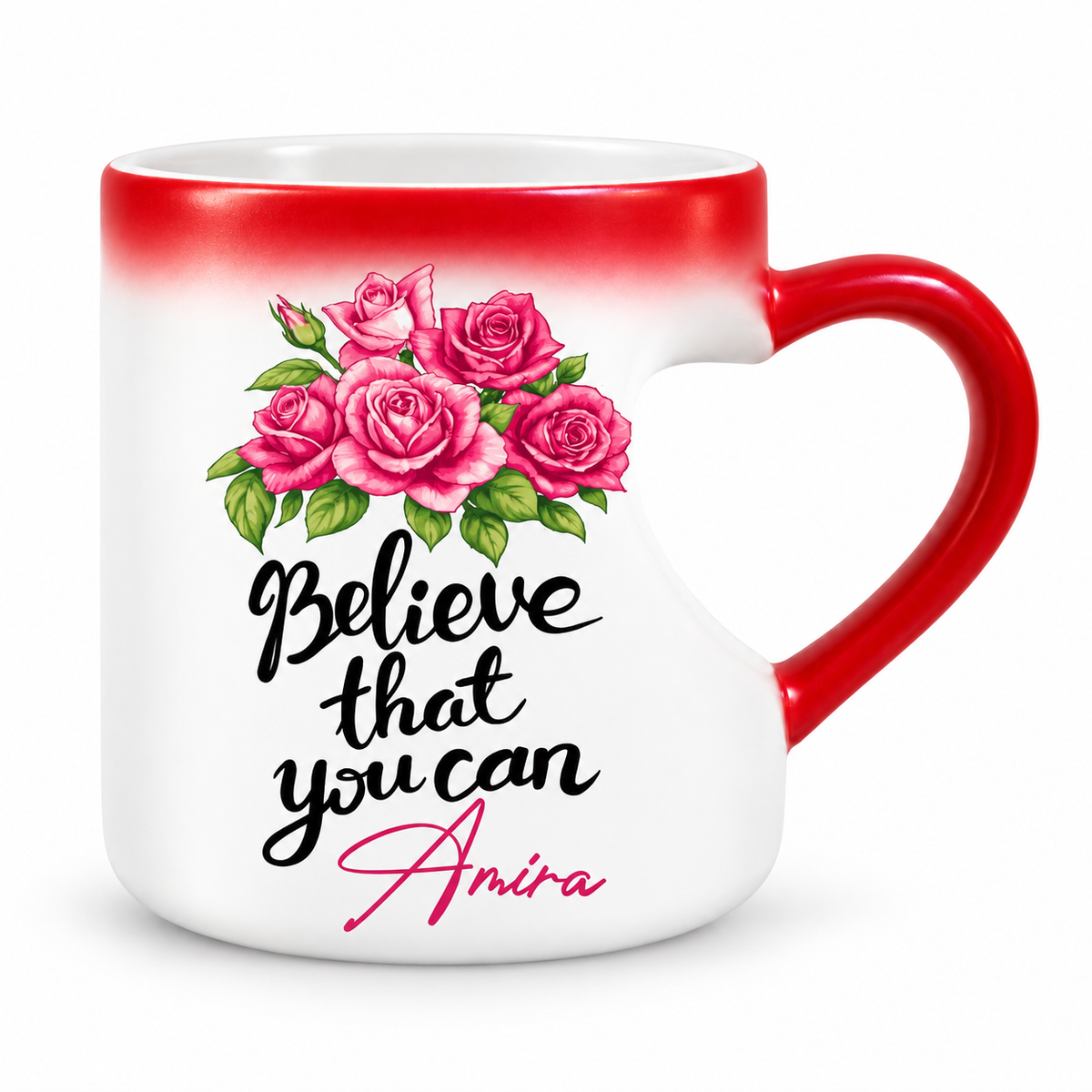 Magic Heart Handle Mug – Inspirational Floral Designs | 350 ml