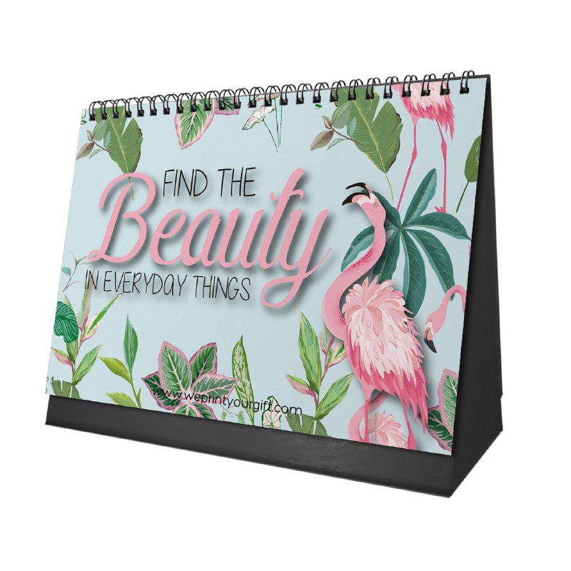 Flamingo Desk Calendar 2026