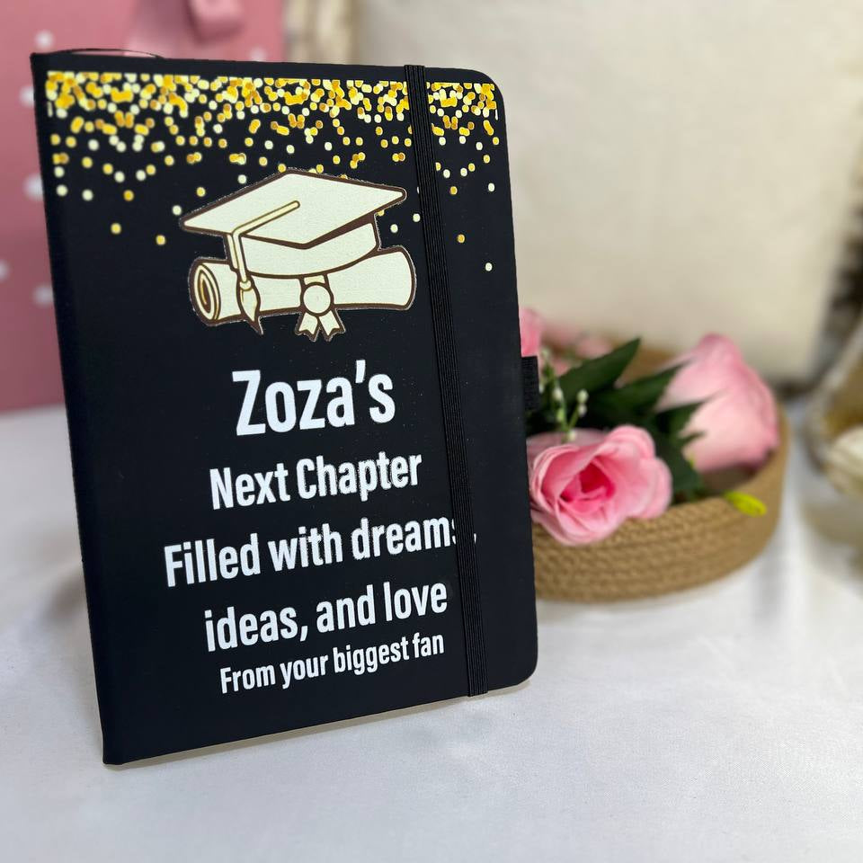 Black  Notebook with Elastic Band - Buy 2 Get 1 Free