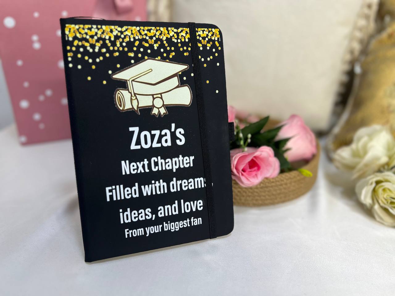 Black  Notebook with Elastic Band - Buy 2 Get 1 Free