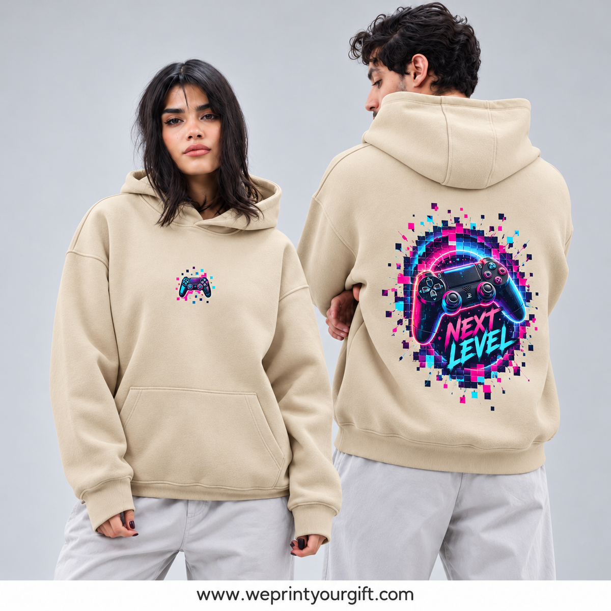 Unisex "Next Level" Hoodie - Premium Melton Cotton