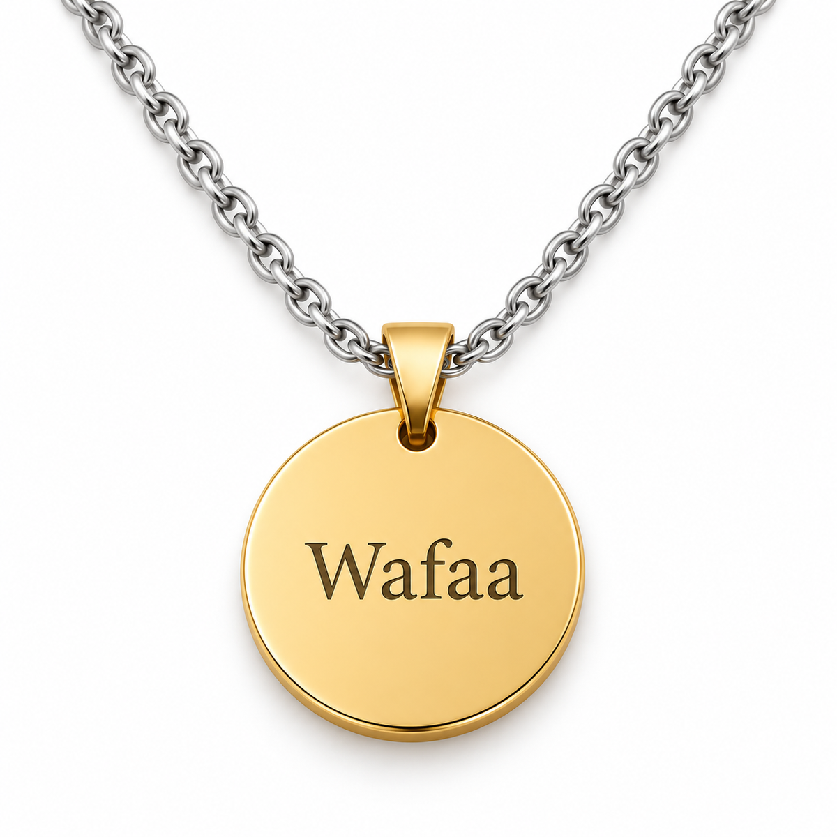 Custom Engraved Disc Necklace