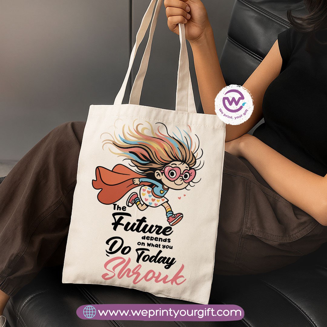 Cartoon Character Canvas Tote Bag