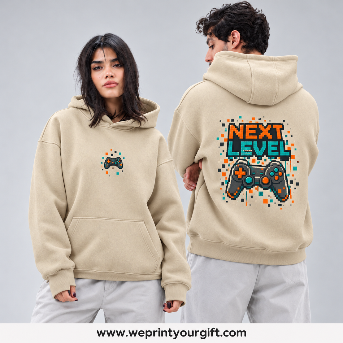 Unisex "Next Level" Hoodie - Premium Melton Cotton