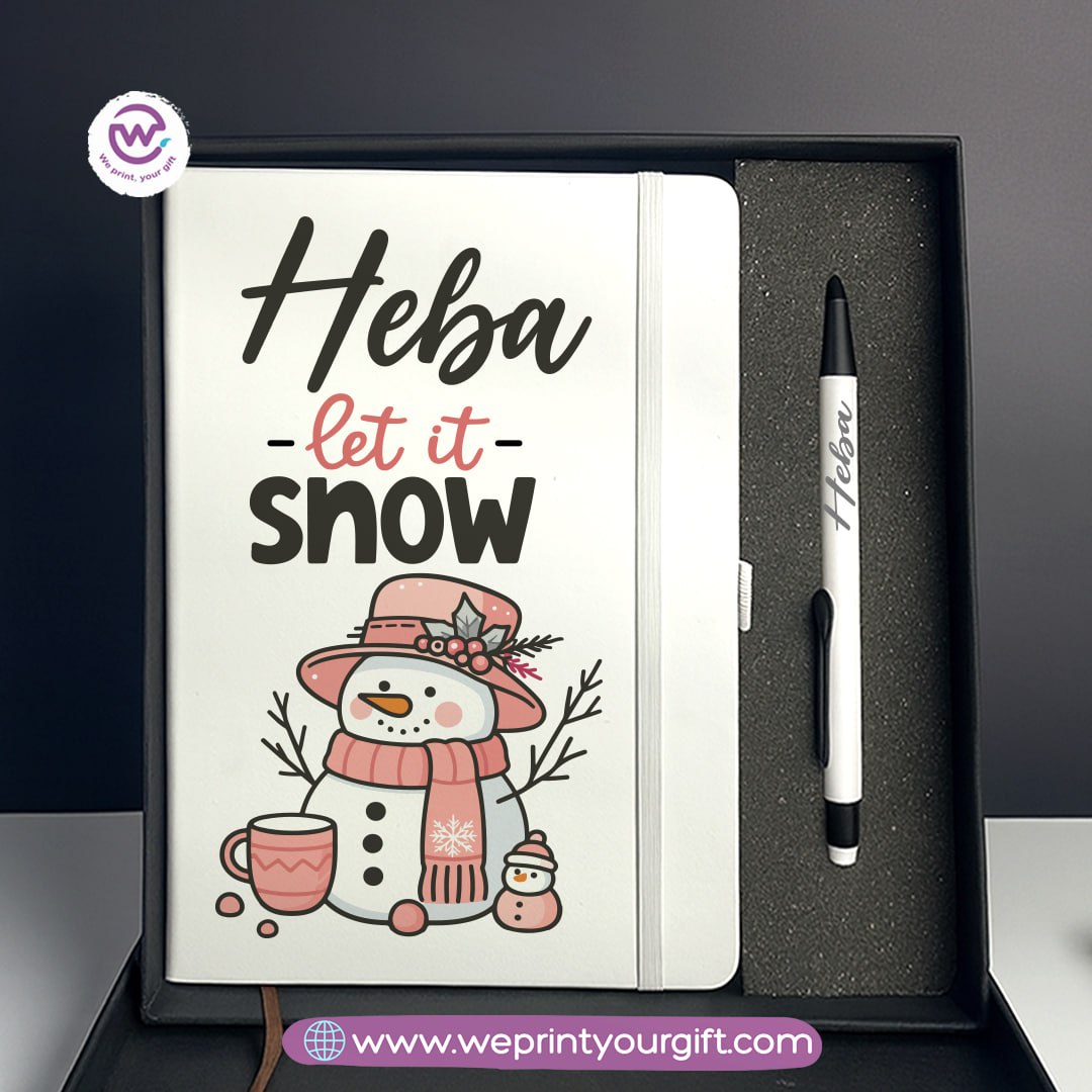 Christmas Luxury Notebook & Engraved Pen Gift Box