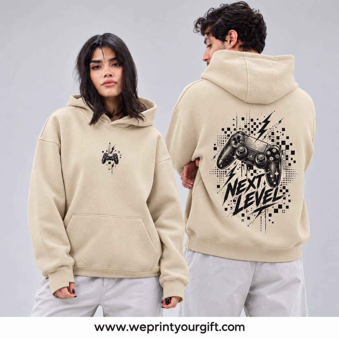 Unisex "Next Level" Hoodie - Premium Melton Cotton