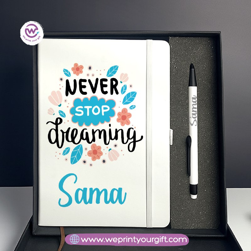 Inspiring Personalized Gift Box with Custom Notebook & Metal Pen