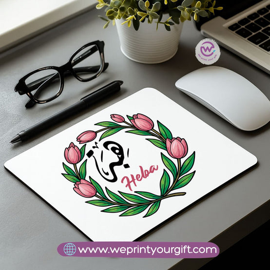 Personalized Mouse Pad with Name – Floral Design