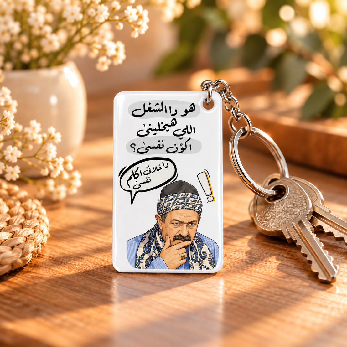 Egyptian Movie & TV Comics Clear Acrylic Keychain | Single-Sided Print (Round / Rectangle)