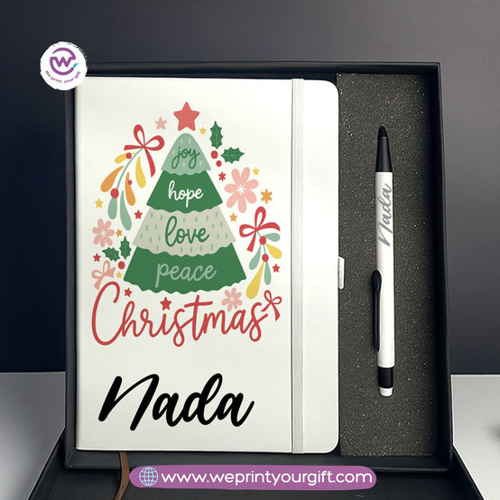 Christmas Luxury Notebook & Engraved Pen Gift Box