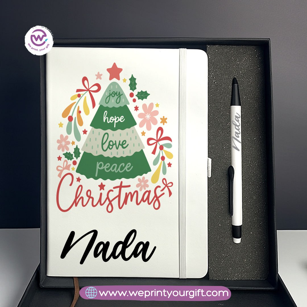 Christmas Luxury Notebook & Engraved Pen Gift Box