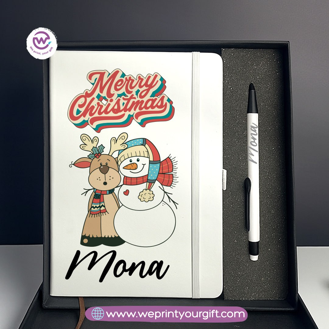 Christmas Luxury Notebook & Engraved Pen Gift Box