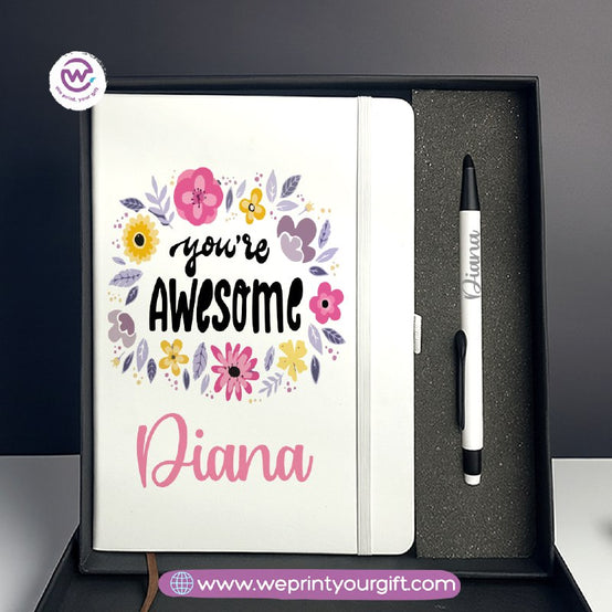 Inspiring Personalized Gift Box with Custom Notebook & Metal Pen