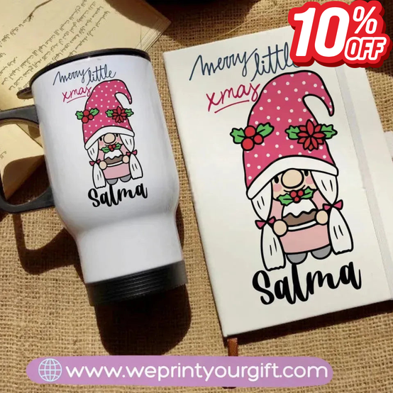 مجموعة عيد الميلاد (كوب سفر + دفتر مطاطي)