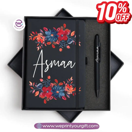 🌸 Floral Personalized Gift Box with Notebook & Metal Pen - WE PRINT