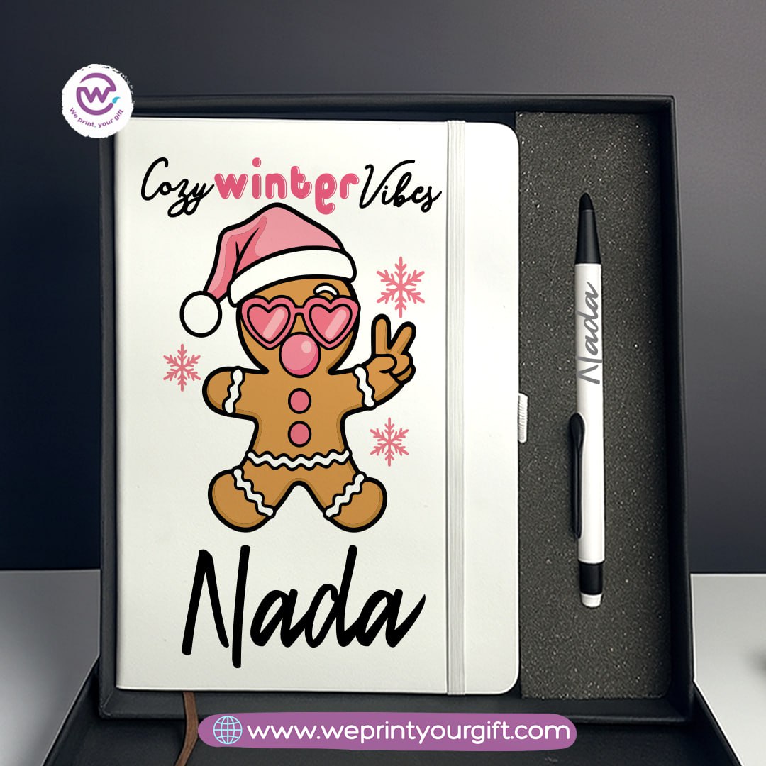 Christmas Luxury Notebook & Engraved Pen Gift Box