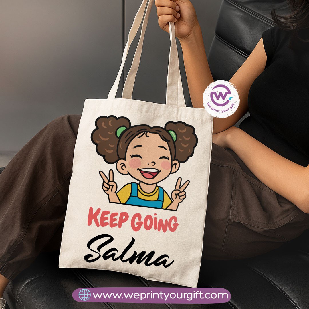 Cartoon Character Canvas Tote Bag