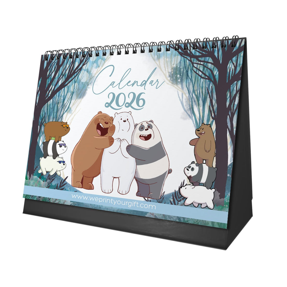 Cute Bears Desk Calendar 2026