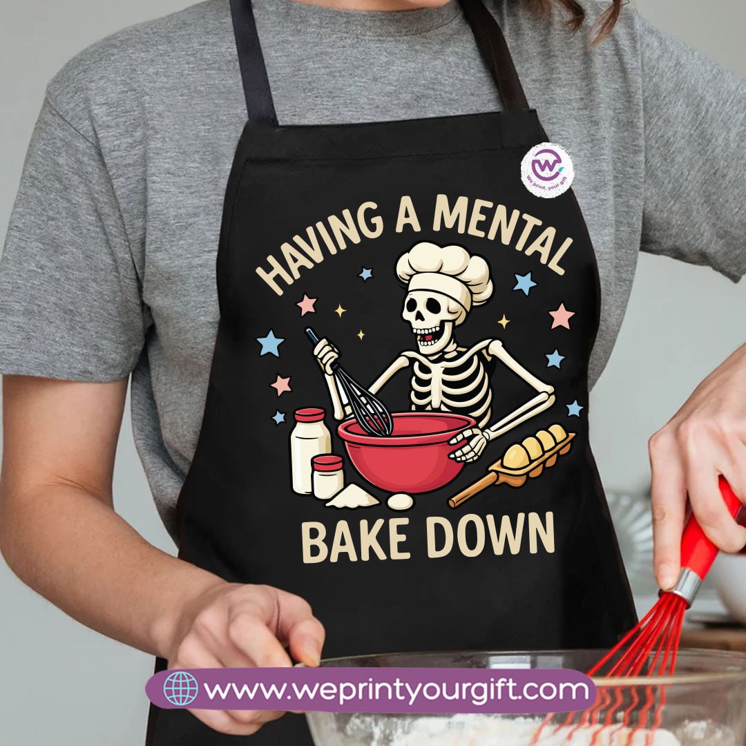 Halloween Cooking Apron – Spooky Heavy Cotton Apron with Pocket & Adjustable Tie