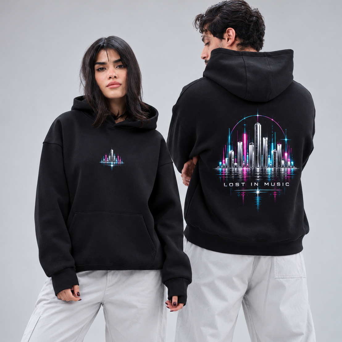 Unisex "Lost In Music" Hoodie - Premium Melton Cotton