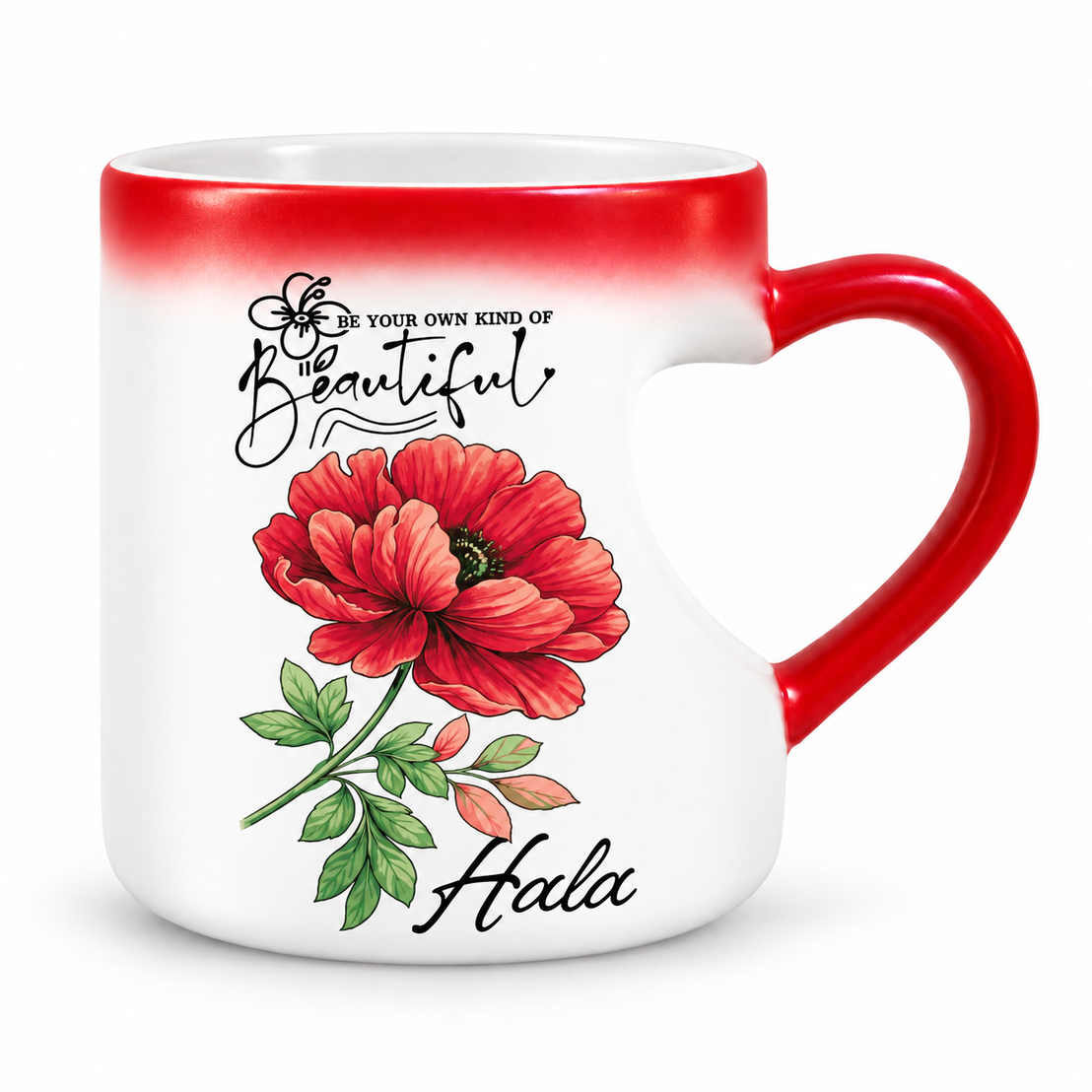 Magic Heart Handle Mug – Inspirational Floral Designs | 350 ml