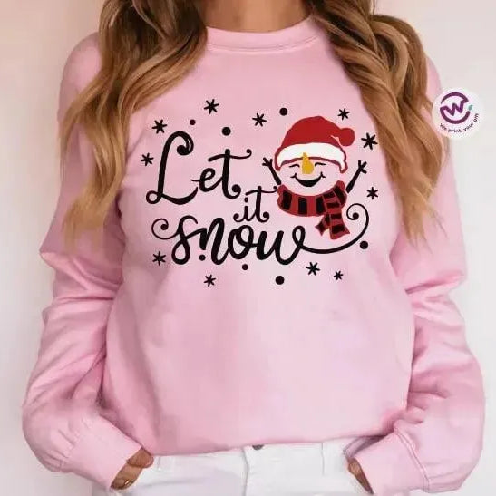 Adult Customized Hoodie - Christmas -Pink - WE PRINT