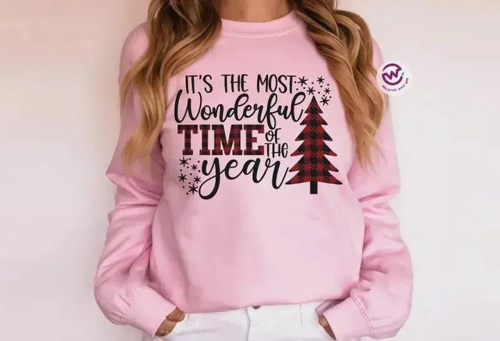 Adult Customized Hoodie - Christmas -Pink - WE PRINT