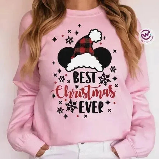Adult Customized Hoodie - Christmas -Pink - WE PRINT