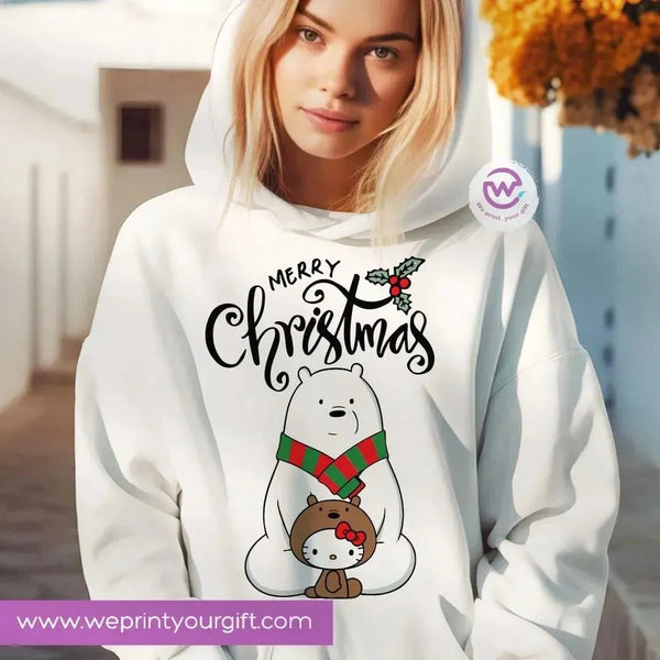 Adult Hoodies - Christmas -Bears - WE PRINT