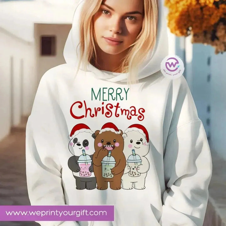 Adult Hoodies - Christmas -Bears - WE PRINT