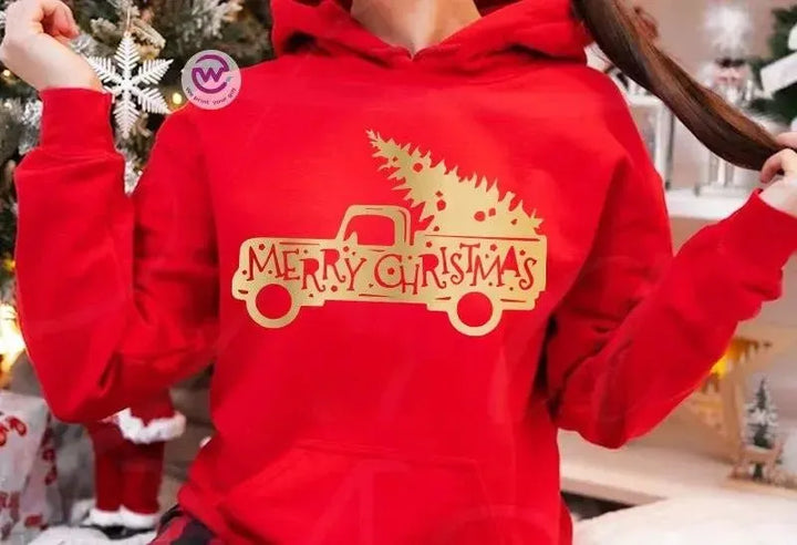 Adult Hoodies -Christmas Gold-A - WE PRINT