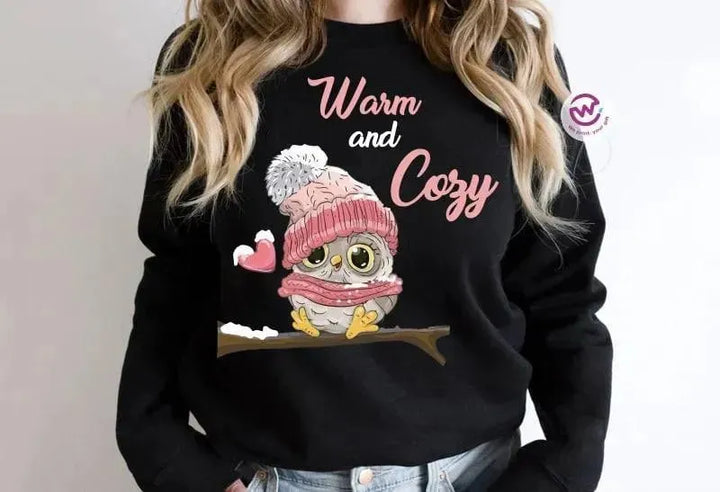 Adult Hoodies - Christmas -Owl - WE PRINT