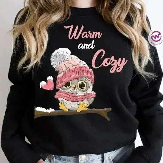 Adult Hoodies - Christmas -Owl - WE PRINT