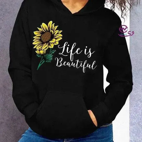 Adult Hoodies -Sunflower - WE PRINT