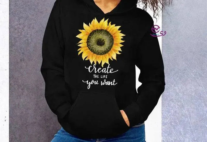 Adult Hoodies -Sunflower - WE PRINT