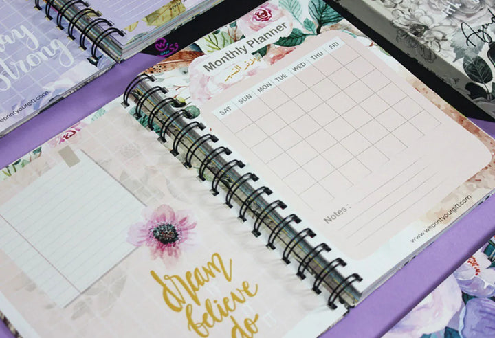 Agenda - ( 91 Papers -182 pages ) -Blooming flowers - WE PRINT